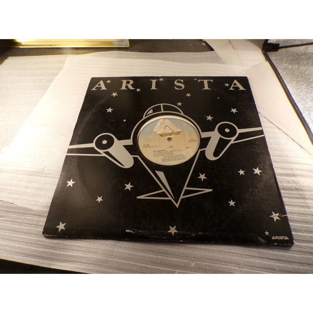GQ Try Smurfin' 12" Vinyl Single 1982 Arista Records CP 724 Funk Disco Tee Scott